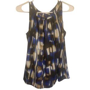 Abstract Print Sleeveless Top